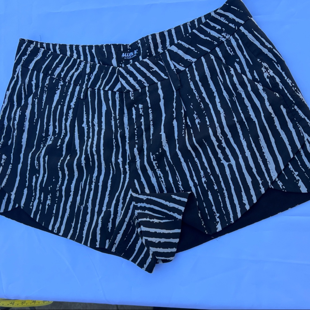 Black and White Striped shorts